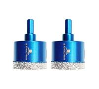 Dry Diamond Core Drill Bit Set,BRSCHNITT 2pcs 45mm Diamond Hole Saw Core Drill Bit with Triangle Shank for Porcelain Tile Ceramic Stone Granite Marble