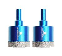 Dry Diamond Core Drill Bit Set,BRSCHNITT 2pcs/pack 1 1/2 Inch (38mm) Diamond Hole Saw Core Drill Bit with Triangle Shank for Porcelain Tile Ceramic Stone Granite Marble