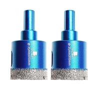 Dry Diamond Core Drill Bit Set,BRSCHNITT 2pcs/pack 1 3/8 Inch (35mm) Diamond Hole Saw Core Drill Bit with Triangle Shank for Porcelain Tile Ceramic Stone Granite Marble