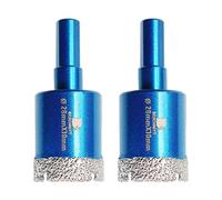 Dry Diamond Core Drill Bit Set,BRSCHNITT 2pcs/pack 28mm Diamond Hole Saw Core Drill Bit with Triangle Shank for Porcelain Tile Ceramic Stone Granite Marble