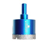 Dry Diamond Core Drill Bit Set,BRSCHNITT 43mm Diamond Hole Saw Core Drill Bit with Triangle Shank for Porcelain Tile Ceramic Stone Granite Marble
