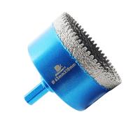 Dry Diamond Core Drill Bit Set,BRSCHNITT 65mm Diamond Hole Saw Core Drill Bit with Triangle Shank for Porcelain Tile Ceramic Stone Granite Marble