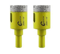 Dry Diamond Core Drill Bits - 2pcs 28mm SANLEETEK Hole Saw with Triangle Shank for Ceramic Porcelain Tile Granite Marble Quartz Stoneware