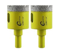 Dry Diamond Core Drill Bits - 2pcs 32mm SANLEETEK Hole Saw with Triangle Shank for Ceramic Porcelain Tile Granite Marble Quartz Stoneware