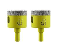 Dry Diamond Core Drill Bits - 2pcs 38mm SANLEETEK Hole Saw with Triangle Shank for Ceramic Porcelain Tile Granite Marble Quartz Stoneware