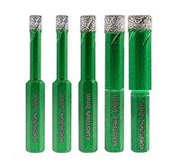 Dry Diamond Drill Bit Set - Diamond Tipped Hole Saw Bit for Porcelain Tile Ceramic Marble Granite Stone,Diamond Core Drill Bit Kit Hex Shank Fixed on Drills,No.K4(6/6/8/10/12mm)