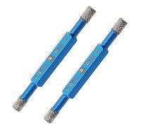 Dry Diamond Tile Drill Bit - BRSCHNITT 2pcs 6/6mm double-ended diamond hole saw for Porcelain Tile Ceramic Stone Granite Marble,Hex Shank Drilling