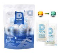 Dry & Dry 20 Gram [10 Packets] Silica Gel Food Safe Orange Indicating(Orange to Dark Green) Mixed Silica Gel Packs Desiccant - Food Safe Silica Packets for Moisture Absorber Silica Gel Packets