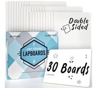 Dry Erase Boards [30pc Double Sided] Lapboards with ClearWipe Coating! Small White Boards - 9" x 12" Mini White Boards for Students, Classroom Teacher Supplies