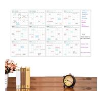 Dry Erase Calendar Clearing White - Erased Calendar Planner | Large Erased Boards | Reusable Calendar 35x58 Inch Wall Planner | Erased Wall Calendar
