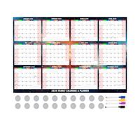 Dry Erase Calendar | Daily Planner - Empty Planner Organizer Erasable Board for Family, Dormitory, Home, Kitchen, College, School, Classroom, Office