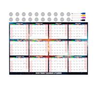 Dry Erase Calendar for Wall | Daily Whiteboard Planner, Blank Whiteboard Organizer for Kitchen, Fridge, School, University, Dorm, Classroom, Office and