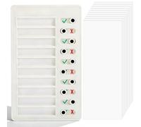 Dry Erase Chore Chart, Standable Whiteboard Checklist Board, ADHD Tools for Kids to Do List Checklist Task Board, Reusable My Chores Checklists Task Boards for Refrigerator, Wall, Desk with 10 Sliders