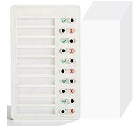 Dry Erase Chore Chart, Standable Whiteboard Checklist Board, Reusable My Chores Checklist Task Board for Refrigerator, Wall, Desk with 10 Sliders, 30 Replacement Cards