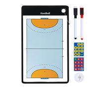 Dry Erase Clipboard for Coaches - Double-Sided Magnetic Training Board, Portable Handball Strategy Planner, Complete Half Terrain Layout Conc
