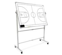 Dry Erase Coaches Lineup Board, Basketball Marker Training Equipment Accessories with Pen, Durable Material, with Universal Wheels and Retractable Stand