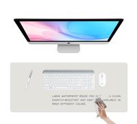 Dry Erase Desk Pad, Waterproof Whiteboard Desk Blotter for Making Plans, Non-Slip Large Desk Protector for Office/Home/School/31 x 13" (Gray)