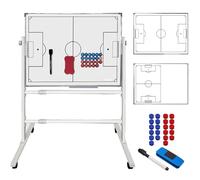Dry-Erase Double-Sided Coaching Board with Wheels, Eraser, and Markers for Match Analysis and Tactical Strategy Recording