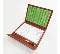 Dry Erase Hockey Lineup Board, Hockey Coaching Board, with 2 Erasable Pens, Durable Material, Double-Sided Available, Easy to Carry, for Training(Brown)