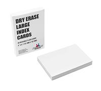 Dry Erase Index Cards, 40 Pack Reusable 10.1 x 15.2 cm Laminated Note Cards