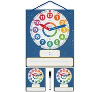 Dry Erase Learning Clock 3 Pack - Magnetic Large Teaching Clock & 2 Kids Clocks - Write & Wipe Analogue Educational Practice Clocks & Marker for Home & Classroom - Kids Learn to Tell Time Easily