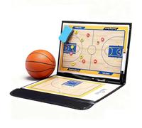 Dry Erase Lineup & Strategy Planning Board for Training, Basketball Coaching Accessories, Waterproof and Durable, Foldable in Three Sections(Basketball)