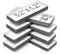 Dry Erase Magnetic Labels, 3.2 x 1.2 Inch Reusable Locker Name Tags, Magnetic Stickers for Whiteboard, Fridges, School, Classroom, Office, Home, 54 Pieces White Color