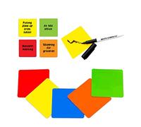 Dry Erase Magnets Set - 75 Pack includes Marker - 3x3" Whiteboard Magnetic Planning Pads Labels - Small White Board Magnet Strips for Home and office