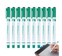 Dry Erase Markers - 10 PP School Pens with Eraser | 0.5mm Fine Tip Marker Set for Teacher, Classroom, Whiteboard, Calendar, Preschool, Matte Drawing