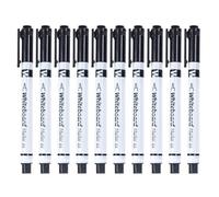 Dry Erase Markers - Pack of 10 Ultra Thin 0.5mm School Writing Tools, Built-in Educational Pen with Eraser, Smudge Proof, Quick Dry Class Supplies | Whiteboards, Wedge