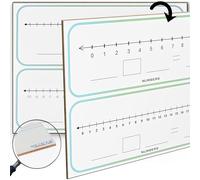 Dry Erase Number Line Lapboard 9"x12" Double Sided White Board - 0-10, 0-20, Open and Negative Lines for Students, Classroom & Homeschooling