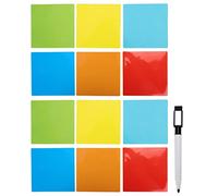 Dry Erase Sticky Notes - Reusable Whiteboard Label Stickers with Anti - Smudge PET Film for Memo, Reminder, Schedule on Glass, Fridge, Laptop, Wall, Office, Home
