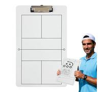 Dry Erase Tactics Board - 30x20cm Pickleball Strategy Clipboard Reusable Coaching Planner Rigid PVC Track Tool | Space Chart Playbook for Practice Practice Tournaments Ver