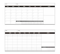 Dry Erase Undated One Month Wall Calendar, Erasable Monthly Weekly Calendar for Wall, Jumbo Laminated Whiteboard Wall Calendar, Never Folded, 17" by 40", Reversible