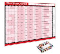 Dry Erase Wall Calendar 2025, Planning Chart Organizer, 12-Month Scheduling Tool, Yearly Timeline for School, Home, Office, Goal Tracking and Management