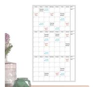 Dry Erase Wall Calendar, 47.99x32.01 Inch Unlimited Dates Whiteboard Planner with To-Do List & Notes Area, Event Scheduling, Bill Management & Goal Setting
