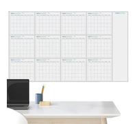 Dry Erase Wall Calendar - Erasable Yearly Planner Calendar, Giant Blank Undated Layout, Reusable Planning Board, Smooth Writing | Before For Organizing Home Office School Schedule Use