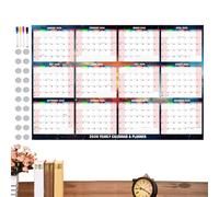 Dry Erase Wall Calendar,Reusable Dry Erase Calendar for Refrigerator | Erasable Blank Organizer Whiteboard for Kitchen Fridge School College Dorm Classroom Offices Family Home