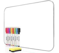 Dry Erase Whiteboard, DumanAsen Double Sided White Board with Dry Erase Pens and Eraser for School, Home, Office, Remote Learning (Grey, 30cm*21cm)
