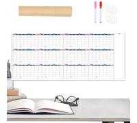 Dry Eraser Calendar - Reusable Planning Board, Monthly Scheduling Organizer, Multi Scenario Time Management Tool | Wall Mounted Wipe Clean Planner For Office Home Classroom Family Productivity Trackin