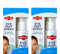 Dry Eye Spray Mist for Dry & Irritated Eyes |15ml | Hydrating Eye Mist | for Tired, Irritated, SOR, Strained Eyelids | Instant Relieves Eye Discomfort (Pack of 2)