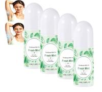 Dry Feel Roll-On Antiperspirant Deodorant, Invisible Roll-On Antiperspirant Deodorant, Baking Soda-Free Deodorant, Aluminum Free Roll On Deodorant, Travel Size Underarm And Foot Deodorant (4pcs)
