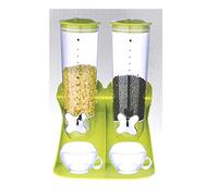 Dry Food Double Cereal Dispenser Box Container Machine Oatmeal,Nuts -Resistant and Shatterproof