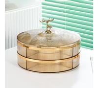 Dry Fruit Tray with Lid, Stackable Divided Snack Platter for Parties - Ideal for Candy, Nuts, and Biscuits