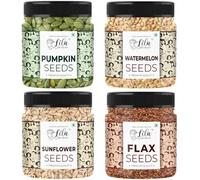 DRY FRUITS Combo Pack Flax, Pumpkin, Sunflower & Watermelon Seeds 200 Gms Each | 100% Natural, Gluten-Free Healthy Seeds for Eating |