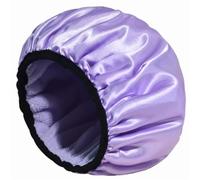 Dry Hair Cap Reusable Shower Cap With Dry Hair Function, Suitable For Women, Microfiber Towel Fabric, Silky Satin Surface(Purple)