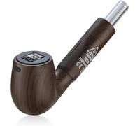 Dry Herb Vaporizer,Jupiter E-Pipe Dry herb vaporisers Classic Retro Pipe Styling with Alloy Wooden Texture, 212°F-485°F Precise Temp, Ceramic Heating Chamber 1100mAh Battery (Black)