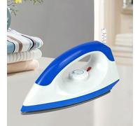 Dry Iron for Clothes with Temperature Control - 1000W Energy-Efficient Ironing, Sleek Soleplate for Wrinkle Removing, Steam-Free Garment Care for Home Use, Ideal for Nylon, Silk, Wool & Linen (Blue)
