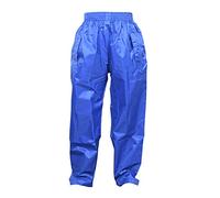 DRY KIDS Childrens Waterproof Over Trousers. Boys and Girls Rainwear for Outdoor Play, Royal Blue, 11-12 Years