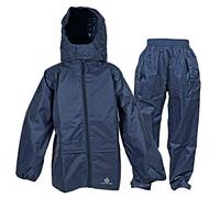 DRY KIDS Waterproof Rain Suit Comprising Packaway Jacket/Overtrousers